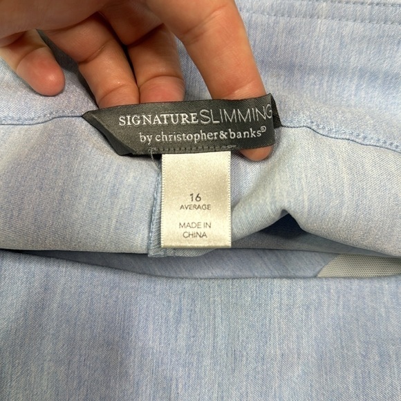 Christopher & Banks Modern Blue Capri Pants Size 16 NWT - Picture 10 of 13